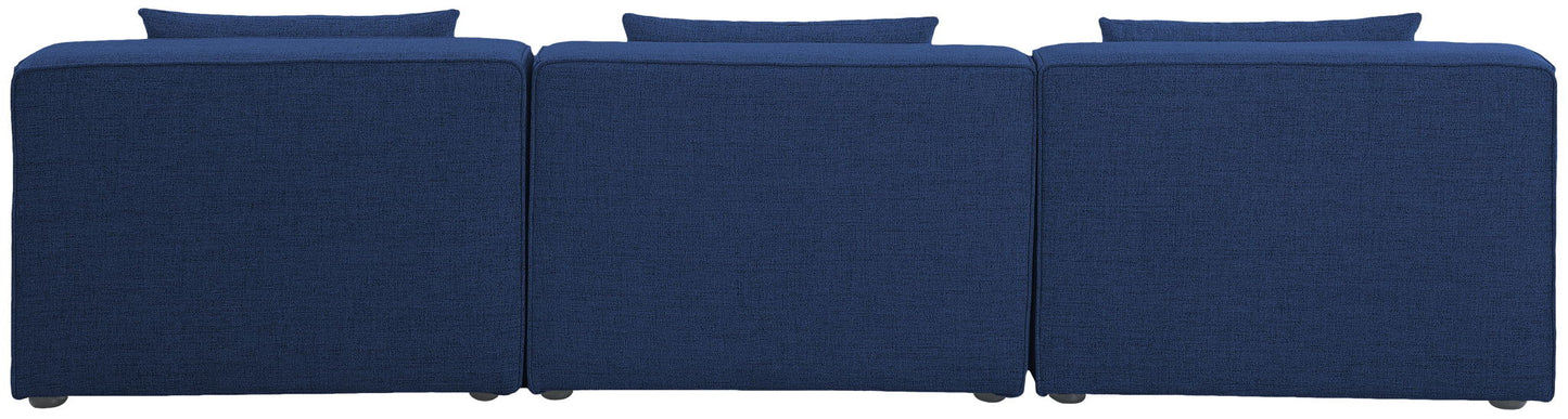 Cube - Linen Modular 3 Seat Armless Sofa