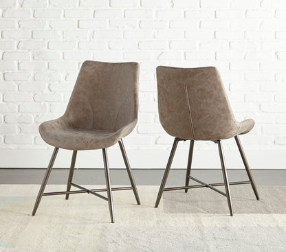 Ramona - PU Side Chair (Set of 2) - Brown