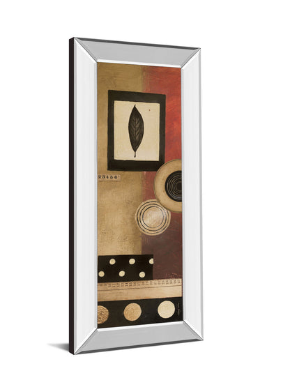 Radius Panel I By Kimberly Poloson - Mirror Framed Print Wall Art - Light Brown