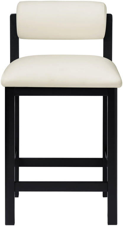 Roundhill - Faux Leather Counter Stool - Black Frame