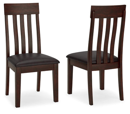 Haddigan - Marrón oscuro - Silla auxiliar de comedor Uph (juego de 2)