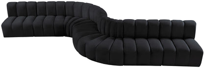 Arc - Velvet 8 Piece Curved Modular Sofa