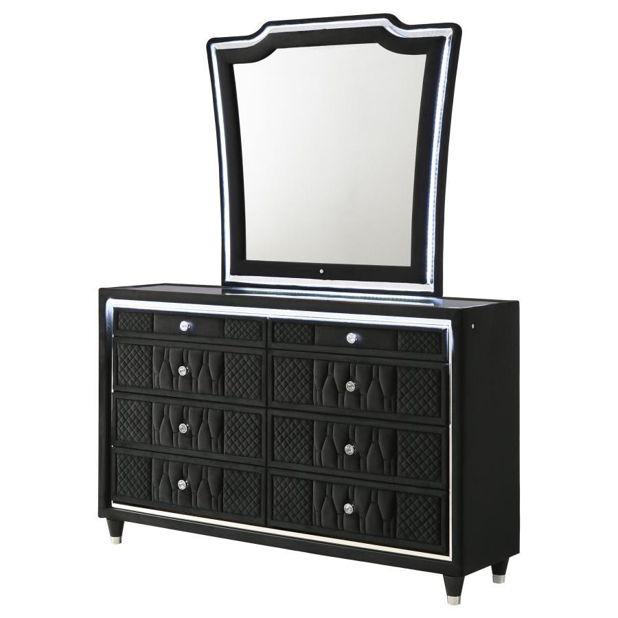 Lorient - 8-Drawer LED Bedroom Dresser Cabinet