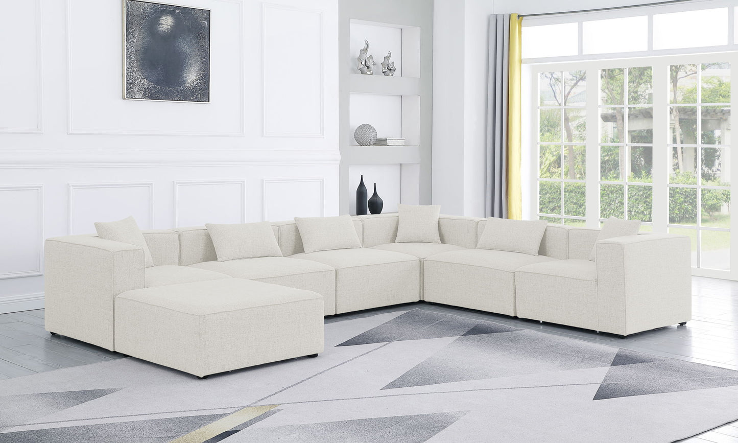 Cube - Linen 7 Piece Modular Sectional
