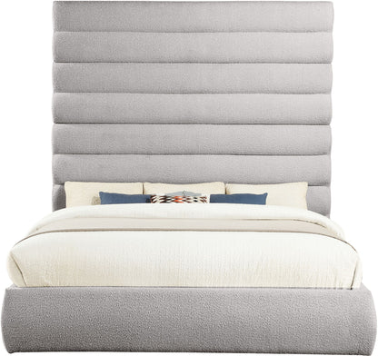 Adam - Boucle Fabric Bed With 89" Headboard