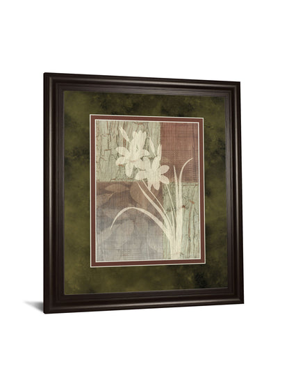 Lily Silhouette By Various - Framed Print Wall Art - Light Brown
