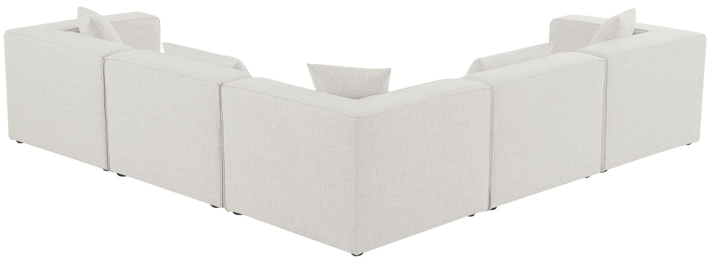 Cube - Linen 5 Piece Modular Corner Sectional
