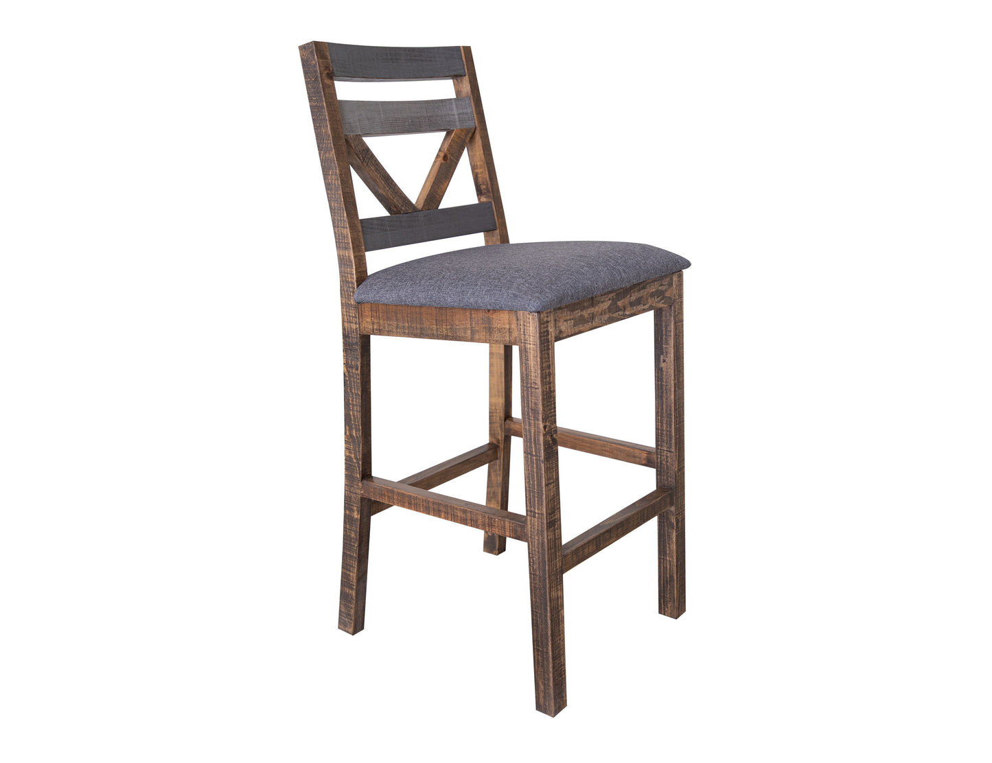 Loft - Barstool (Set of 2) - Two Tone Gray / Brown