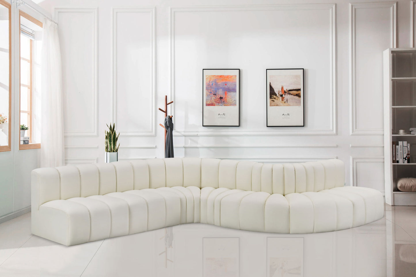 Arc - Faux Leather 7 Piece Modular Sofa