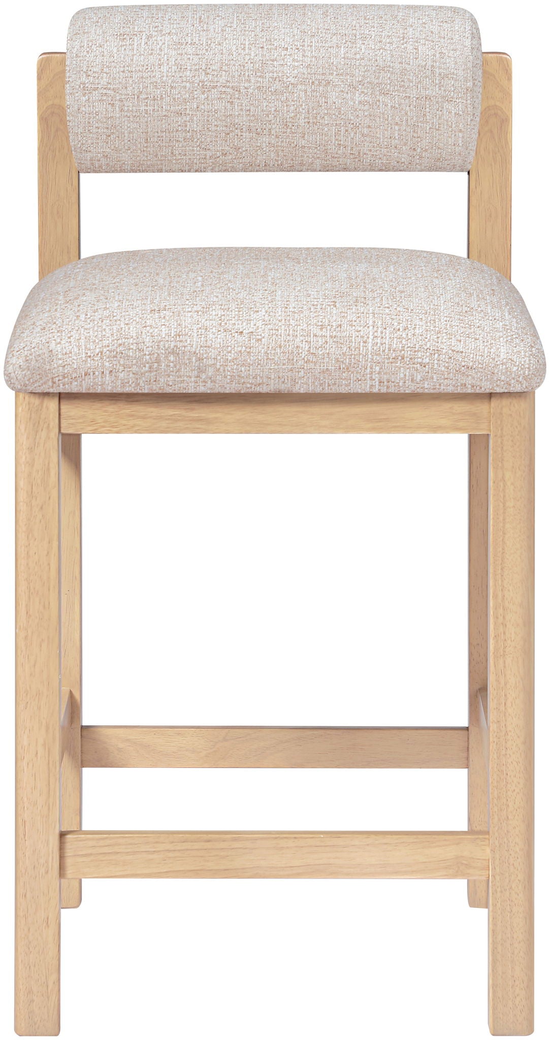 Roundhill - Fabric Counter Stool - Natural Frame