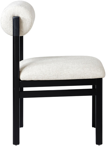 Roundhill - Fabric Dining Chair (Set of 2) - Black Frame