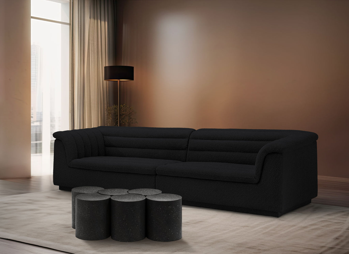 Dimple - 6 Piece Modular Coffee Table - Terazzo Finish