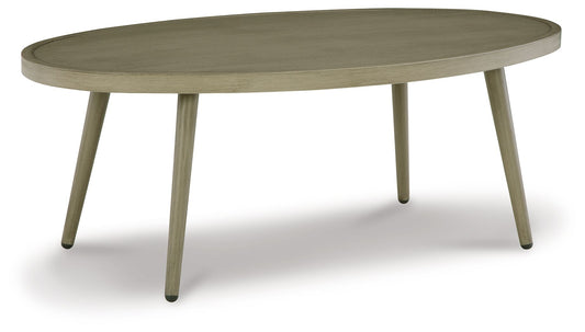 Swiss Valley - Beige - Oval Cocktail Table