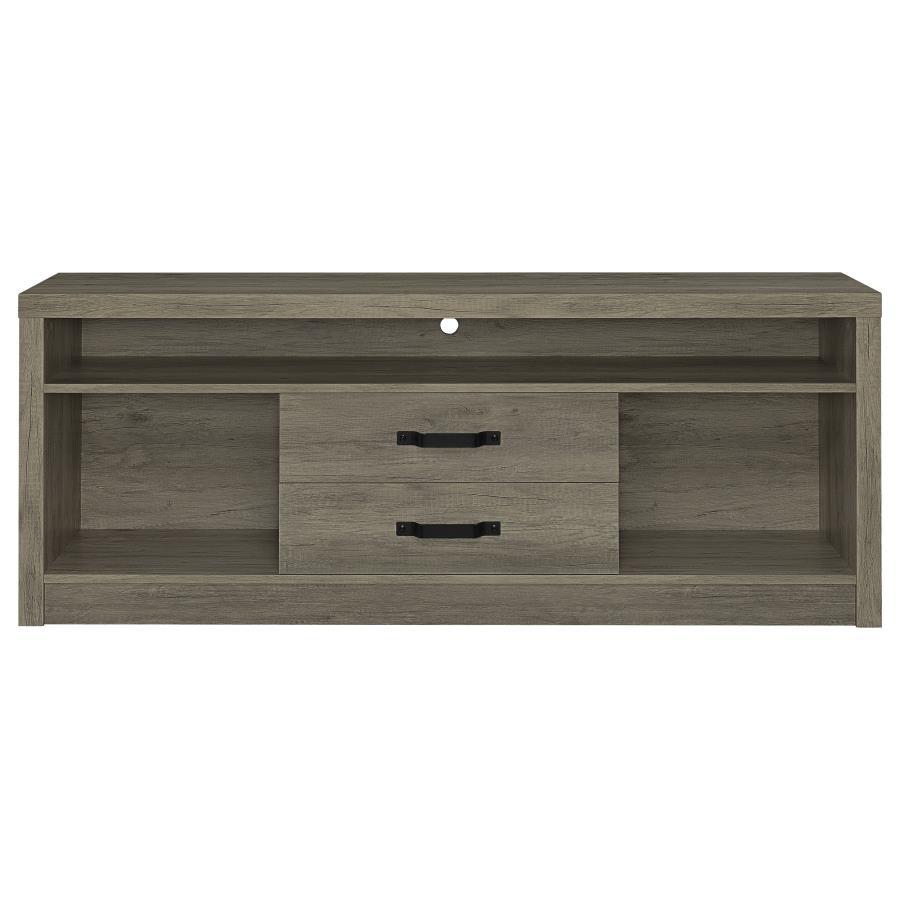 Burke - Centro de entretenimiento de 3 piezas - Gray Driftwood