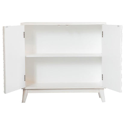 Gambon - Gabinete decorativo rectangular de 2 puertas - Blanco
