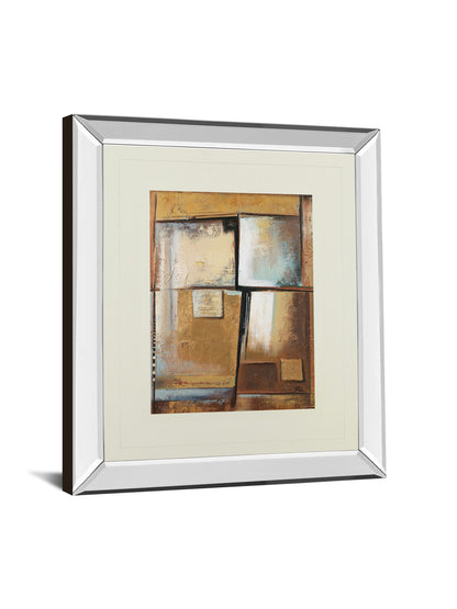 Abstract I By Patricia Pinto - Mirror Framed Print Wall Art - Beige