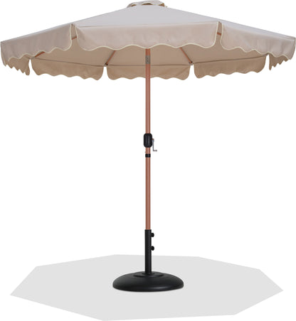 Amalfi - Patio Umbrella - Black Base / Light Brown Pole