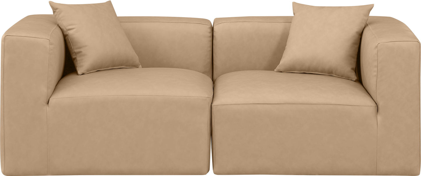 Cube - Modular 2 Piece Sofa - Tan