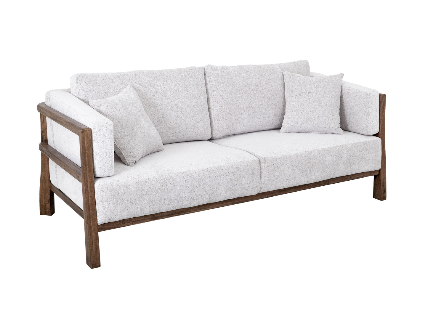 Roots - Loveseat - Pearl Silver / Light Brown