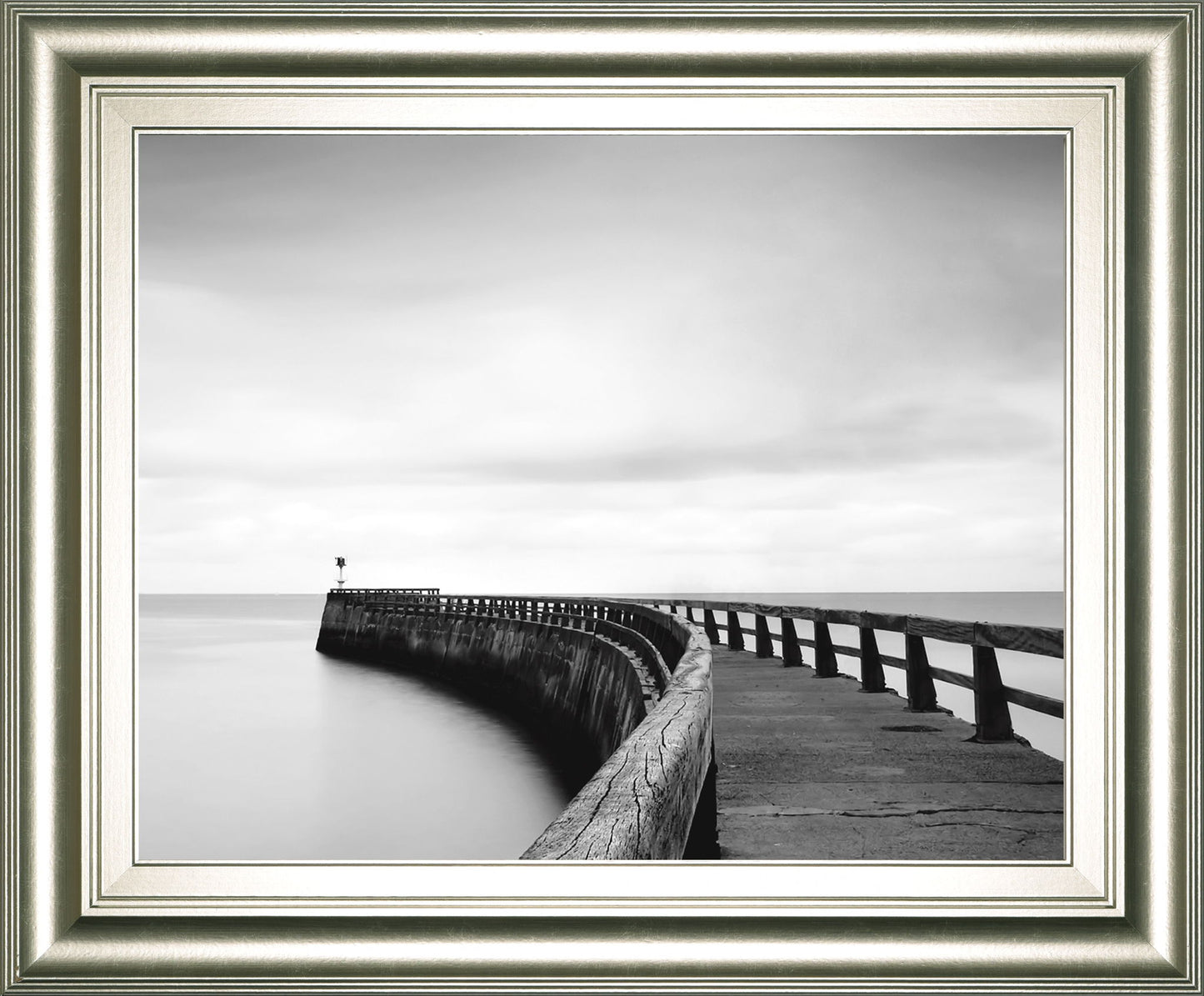 Into The Mist By Papiorek - Framed Print Wall Art - Gray