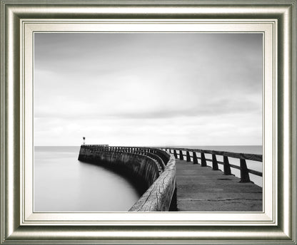 Into The Mist By Papiorek - Framed Print Wall Art - Gray