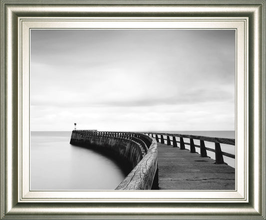 Into The Mist By Papiorek - Framed Print Wall Art - Gray