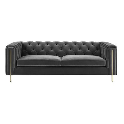 Charlene - Velvet Button Tufted Sofa