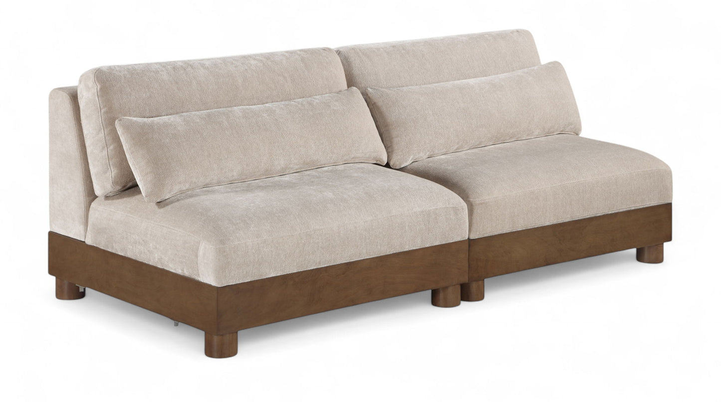Turin - Fabric Upholstered Modular Sectional - Taupe
