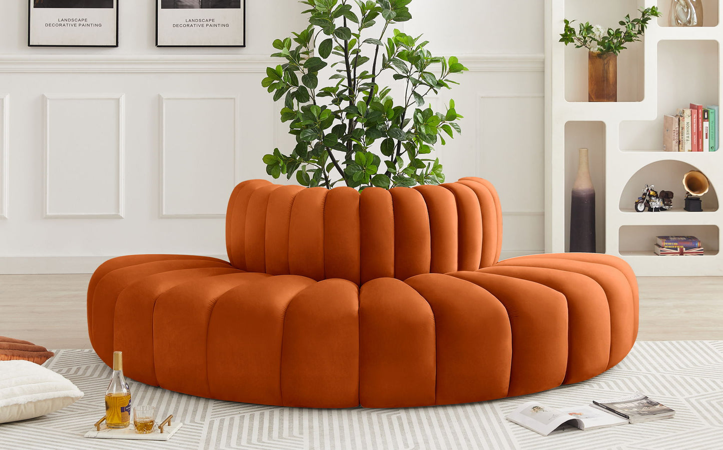 Arc - Velvet 4 Piece Modular Sofa