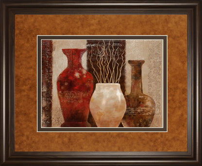 Mediterranean Style I By Nan - Framed Print Wall Art - Light Brown