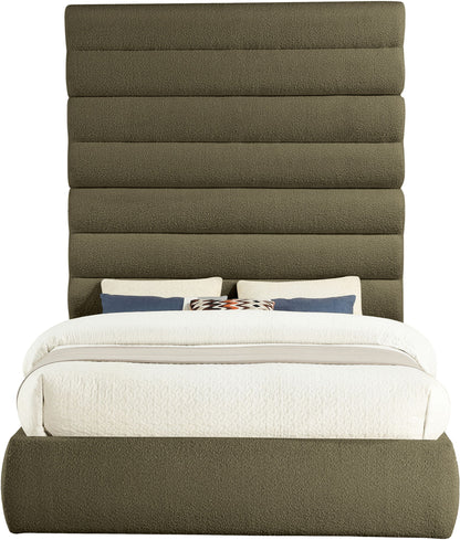 Adam - Boucle Fabric Bed With 89" Headboard