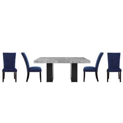 Camila - Rectangular Dining Set - Gray Top