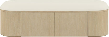 Velden - Upholstered Storage Bench With Stained Natural Base