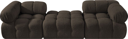 Ames - 3 Piece Boucle Modular Sofa With 1 Backless Seat