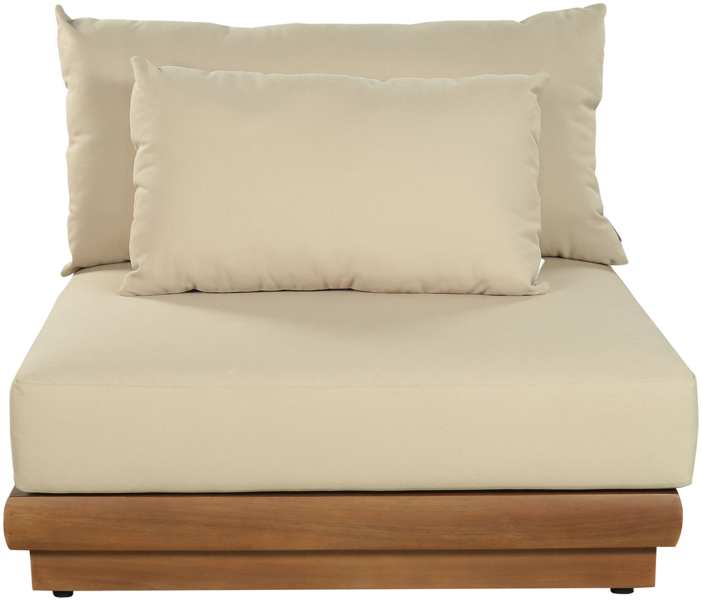 Mirella - Water Resistant Fabric Upholstered Outdoor Patio Modular Armless Chair