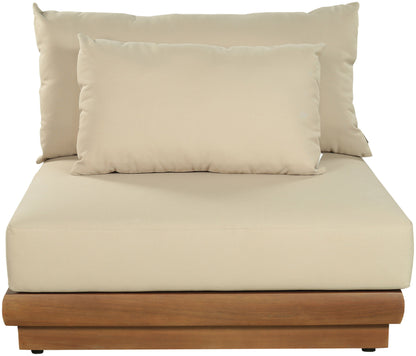 Mirella - Water Resistant Fabric Upholstered Outdoor Patio Modular Armless Chair