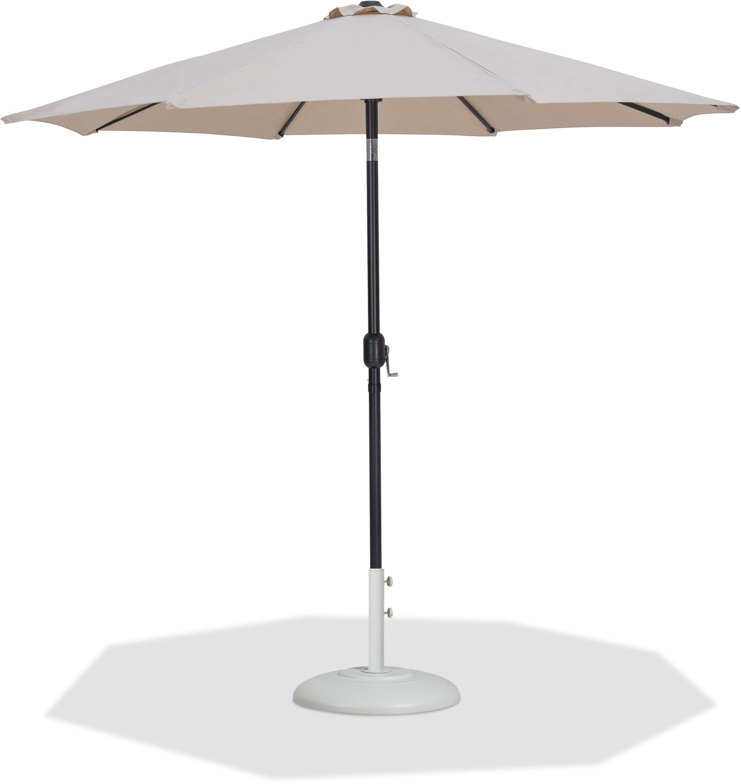 Fiji - Aluminum Patio Umbrella With Round White And Black Base