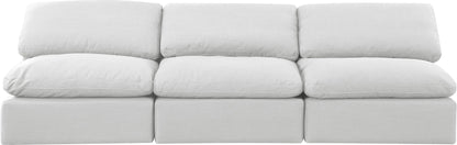 Indulge - Linen 3 Piece Modular Armless Sofa - White