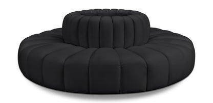 Arc - Faux Leather 8 Piece Round Modular Sofa