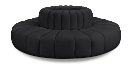 Arc - Faux Leather 8 Piece Round Modular Sofa