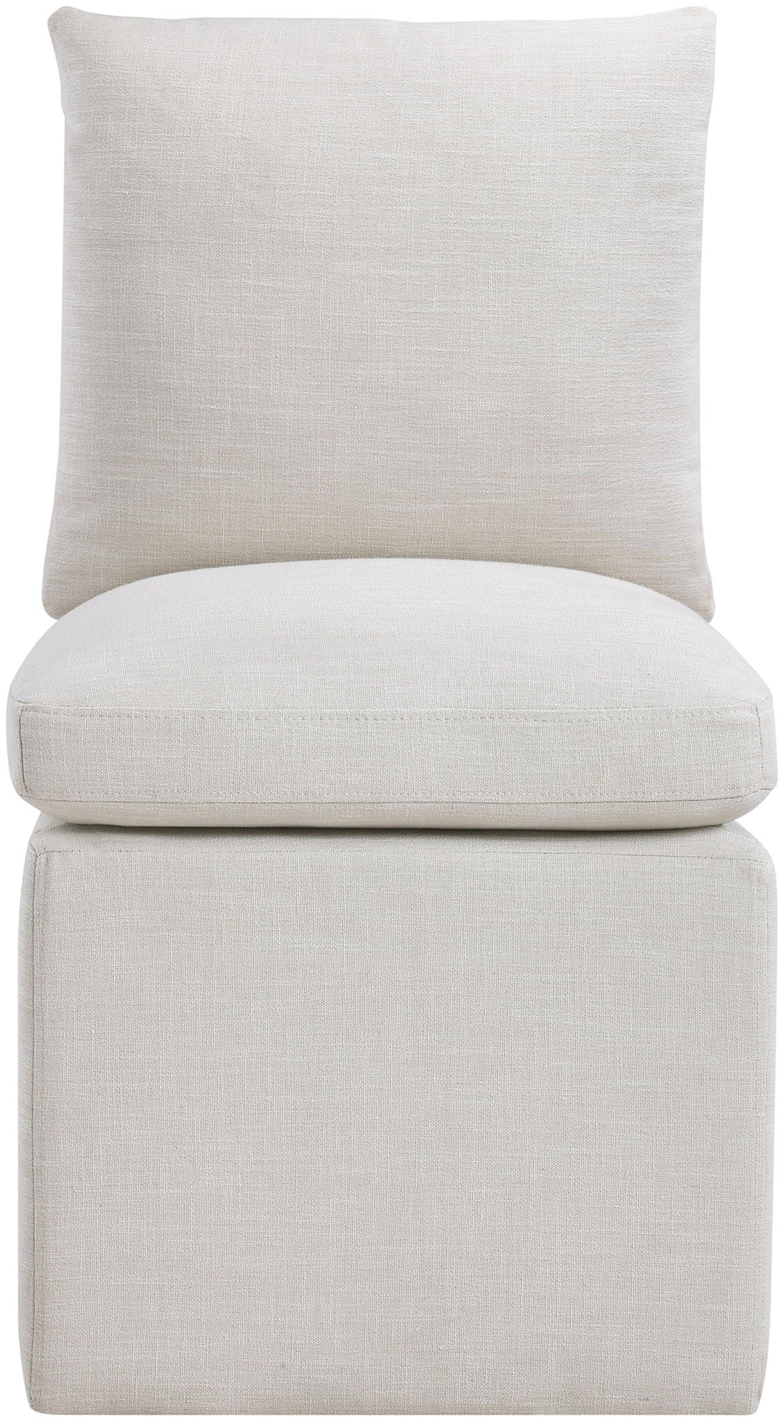 Nelori - Linen Textured Performance Fabric Upholstered Dining Chair (Set of 2)