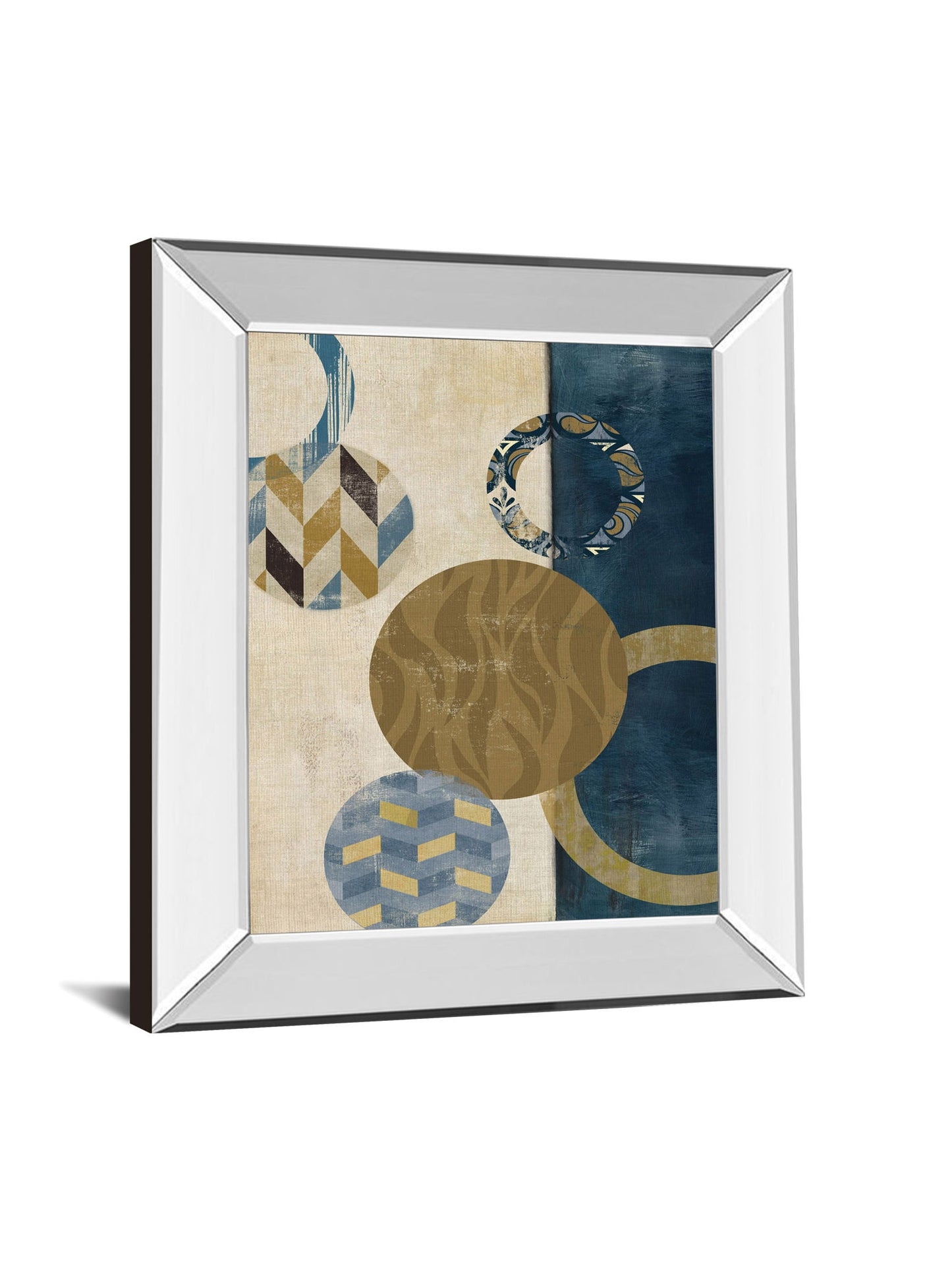 Harmony Il By Tom Reeves - Mirror Framed Print Wall Art - Beige