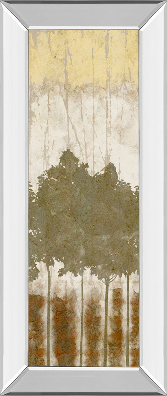 Nature's Quartet Il By Alonzo Saunders - Mirror Framed Print Wall Art - Light Brown