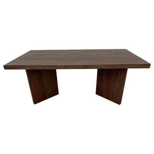 Andando - Mesa de centro rectangular de madera maciza - Mango Marrón