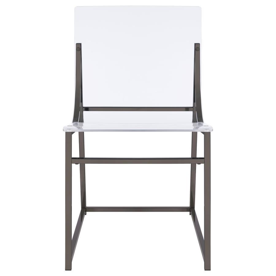 Adino - Acrylic Dining Side Chair (Set of 2) - Black Nickel