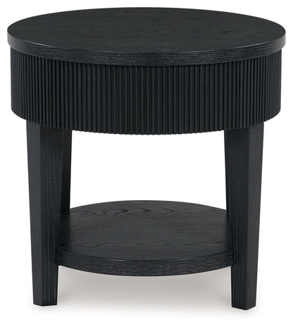 Marstream - Black - Round End Table