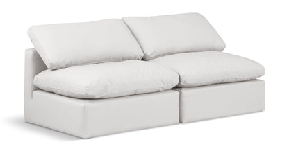 Indulge - Faux Leather 2 Seat Modular Armless Sofa