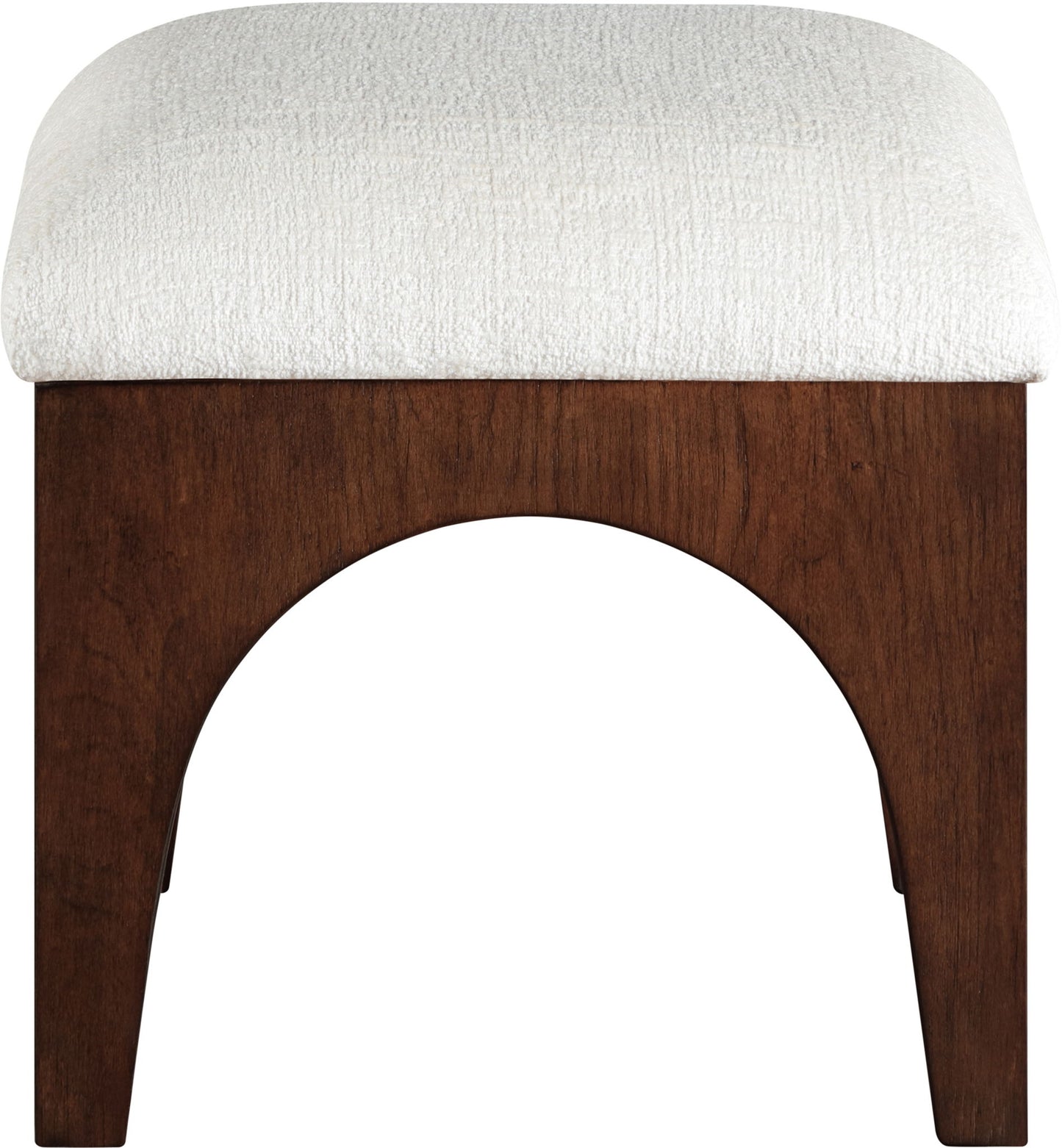 Lawson - Chenille Fabric Upholstered Ottoman - Walnut Base
