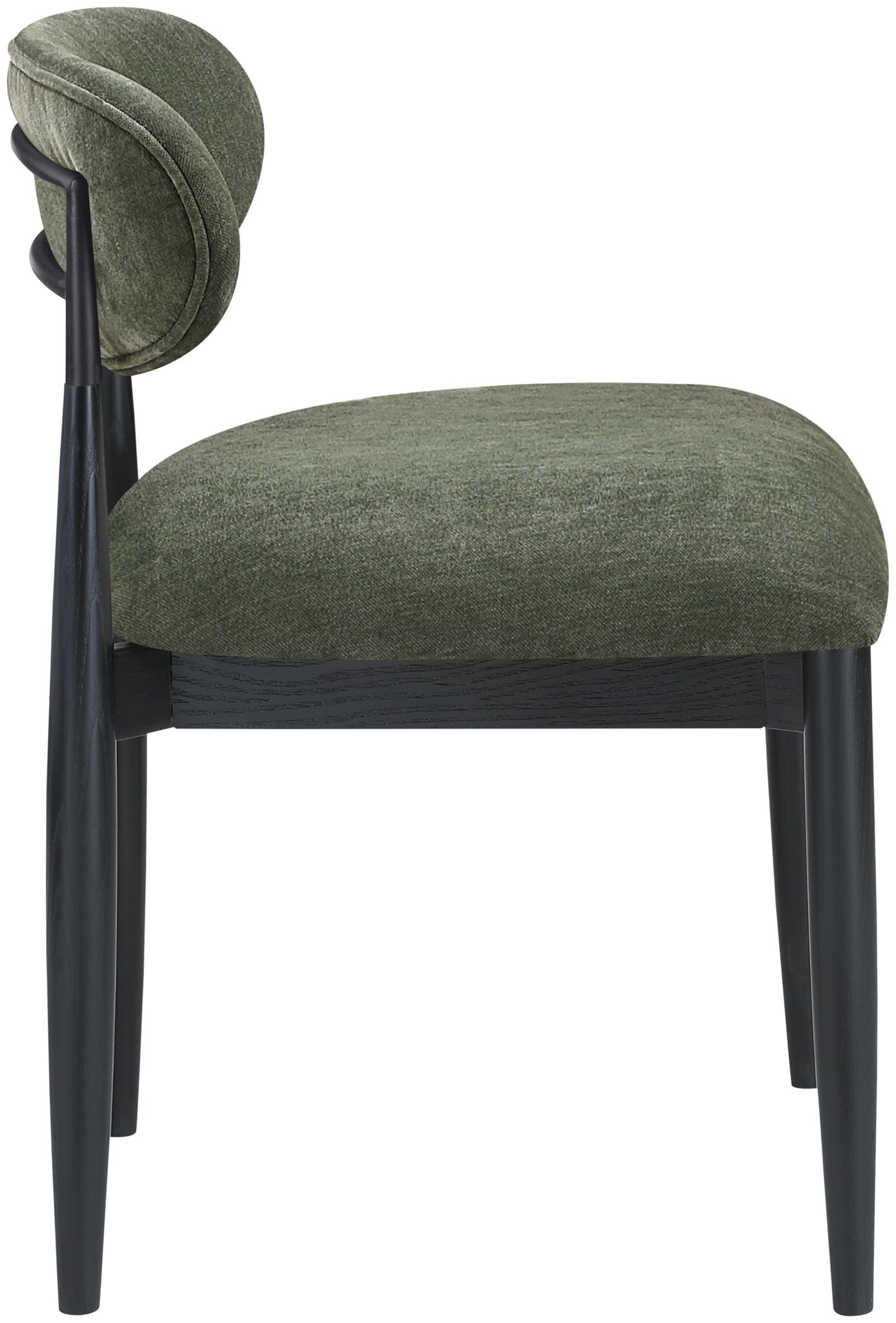 Riccio - Fabric Dining Side Chair (Set of 2) - Black Frame