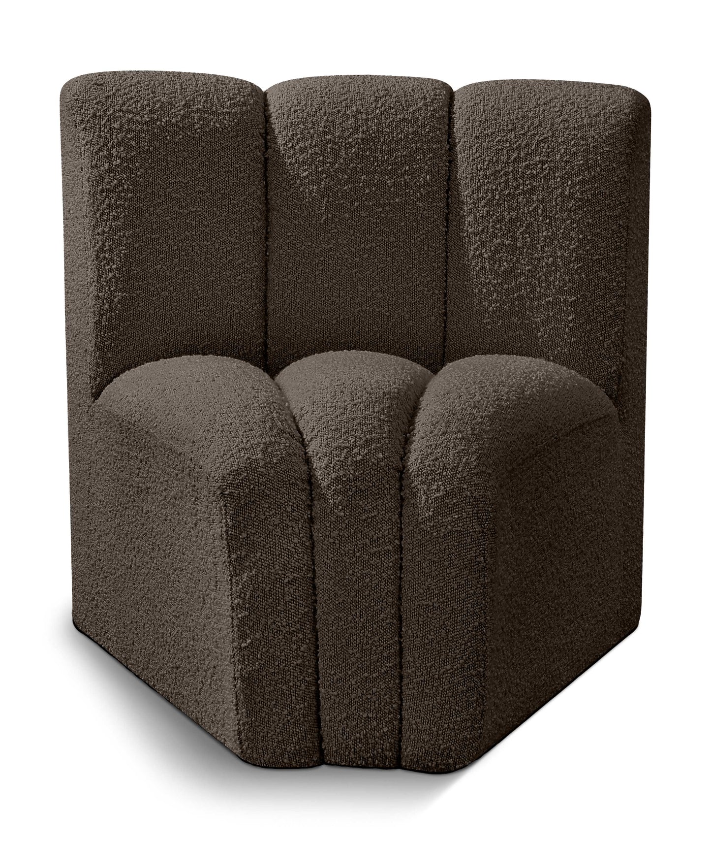 Arc - Boucle Fabric Curved Corner Chair